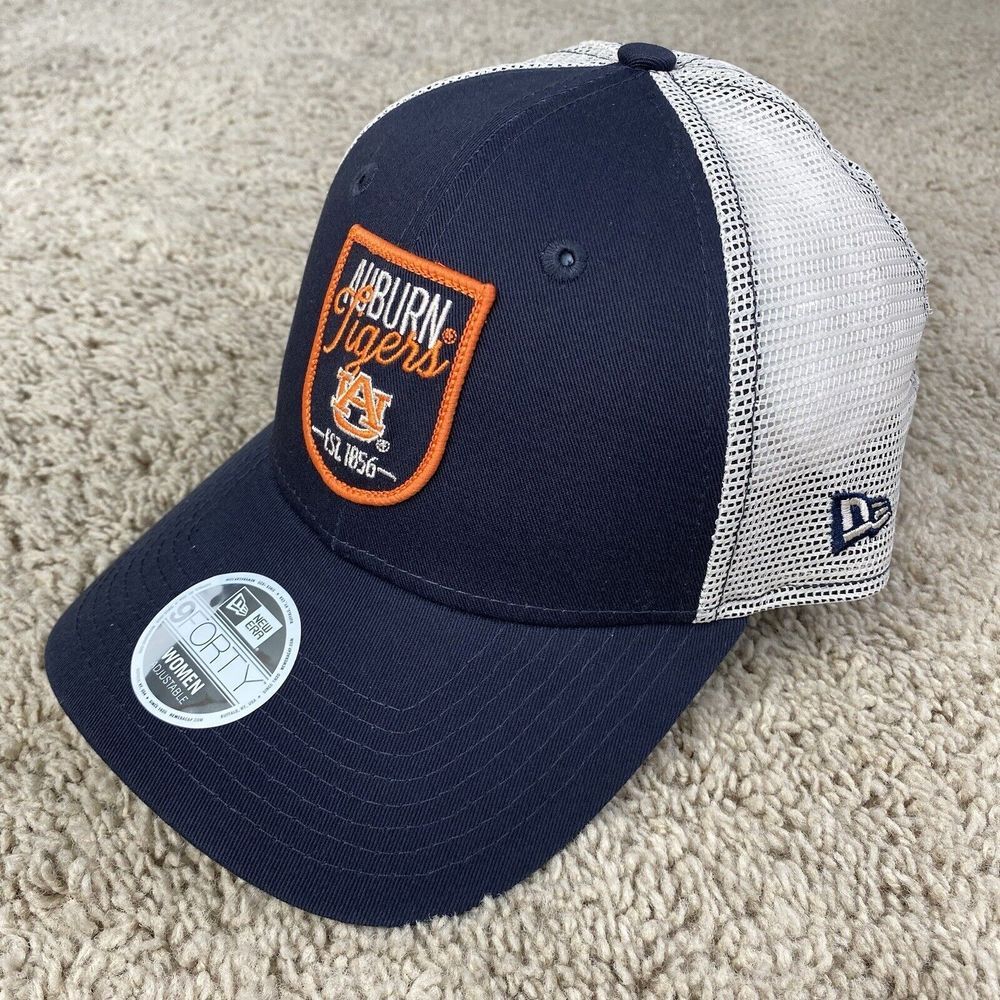 Auburn Tigers New Era 9FORTY Women's Hat Retro State Trucker Snapback Navy Cap